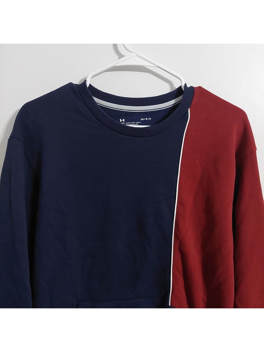 Under Armour Loose Fit Colorblock Crewneck Sweatshirt Large